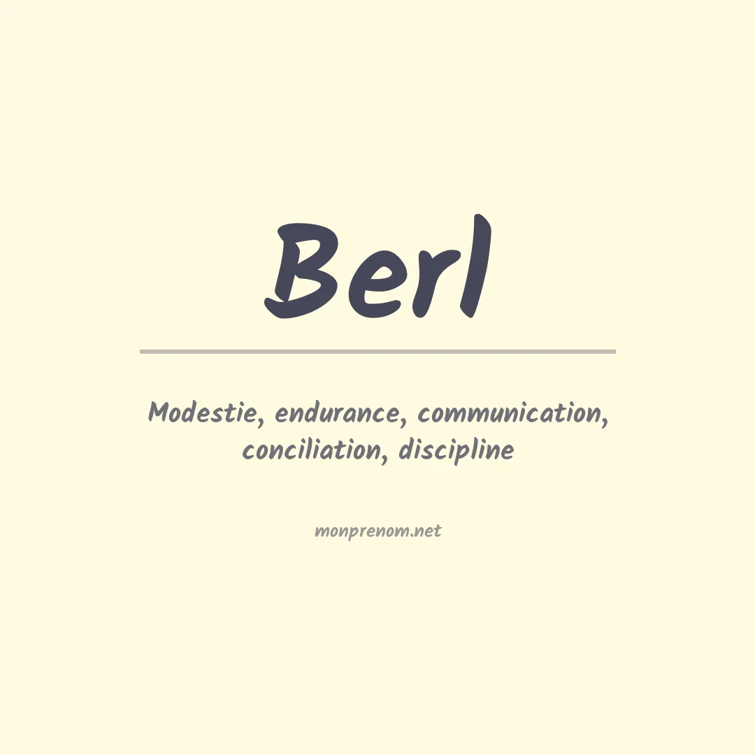 Prénom Berl