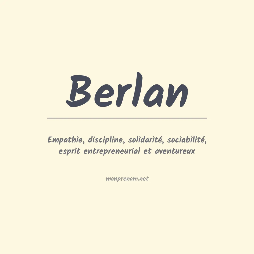 Signification du prénom Berlan