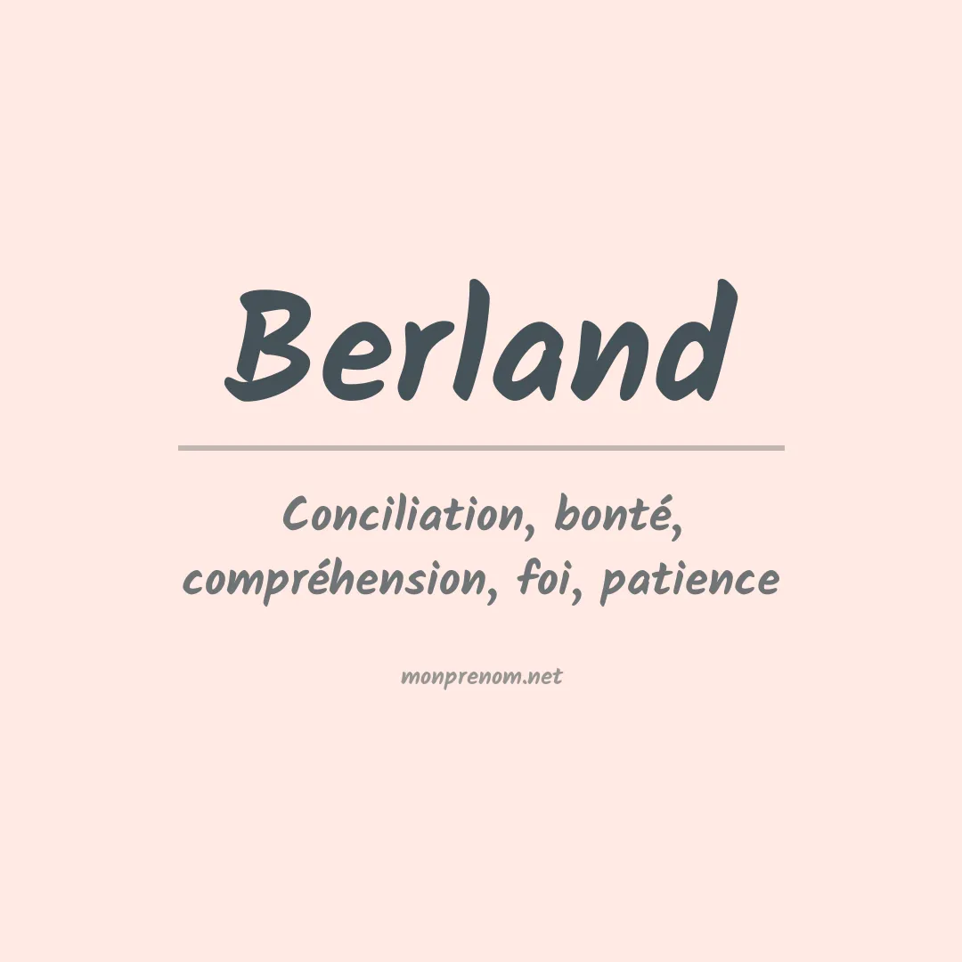 Prénom Berland