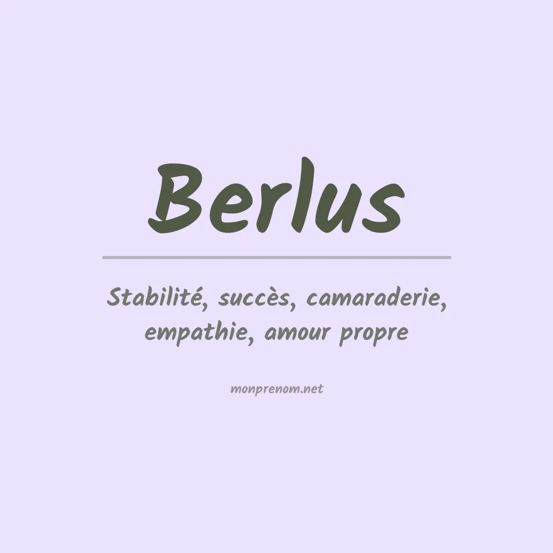Signification du prénom Berlus