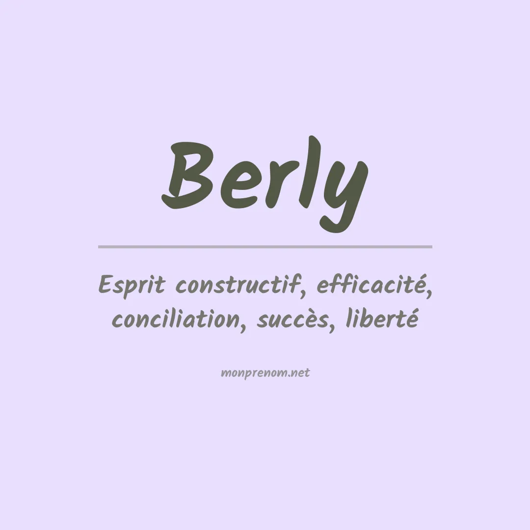 Signification du prénom Berly