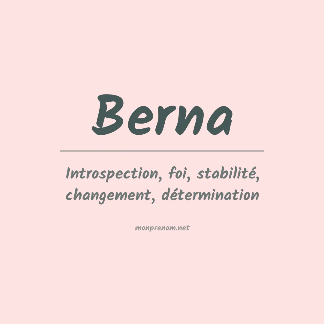 Prénom Berna