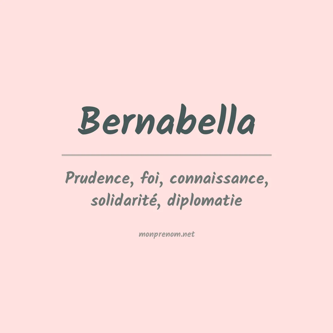 Signification du prénom Bernabella