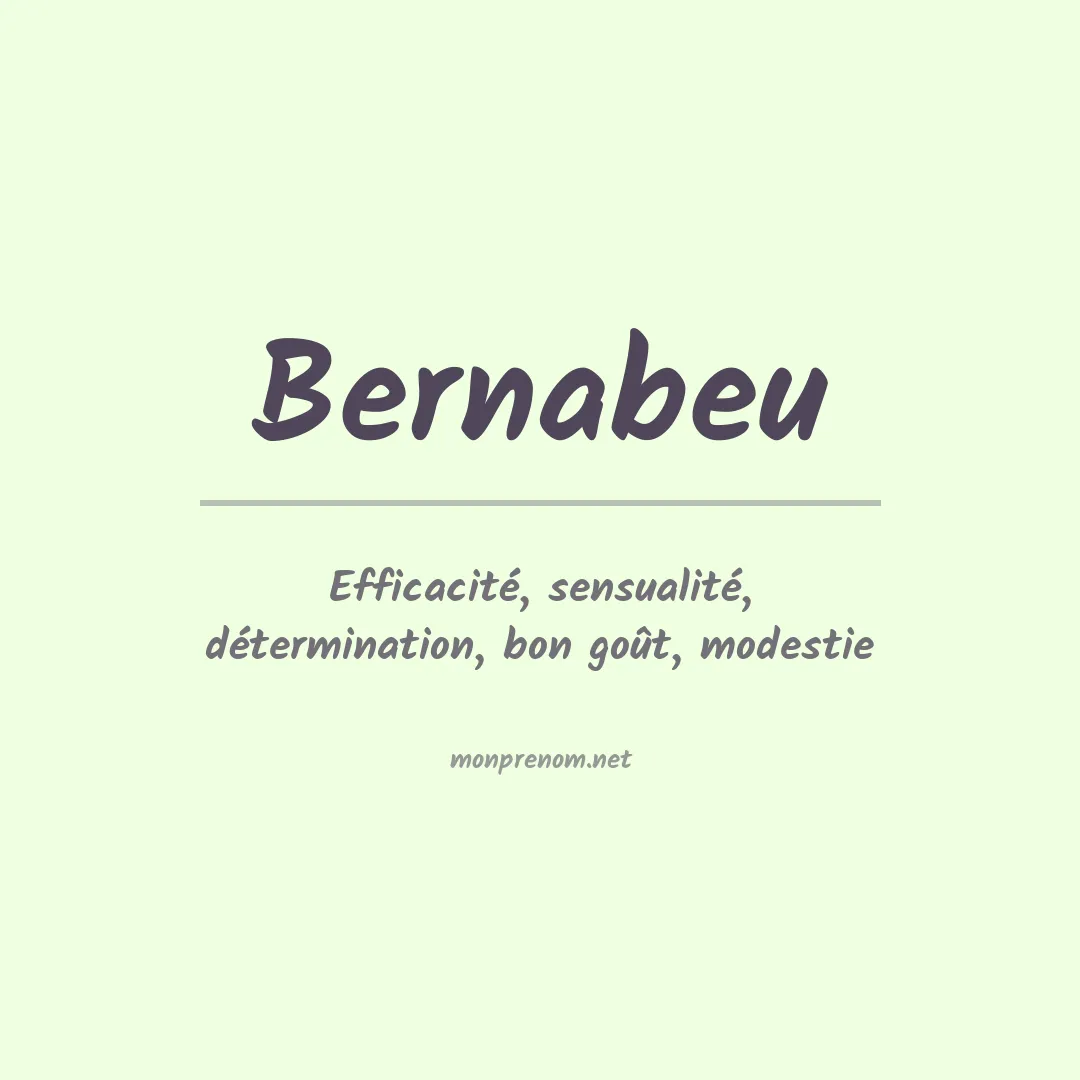 Signification du prénom Bernabeu
