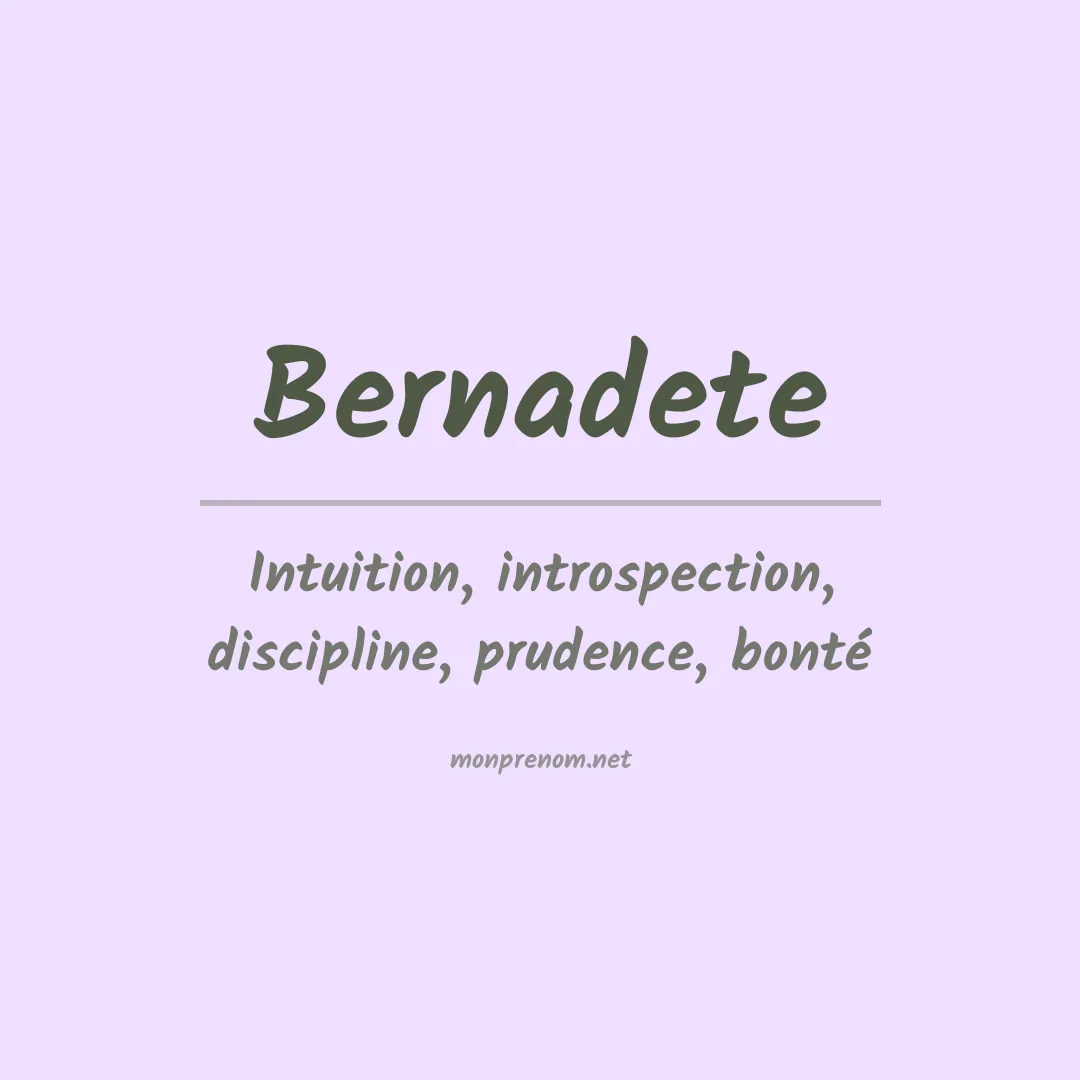 Prénom Bernadete