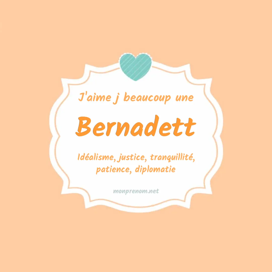 J'aime beaucoup Bernadett
