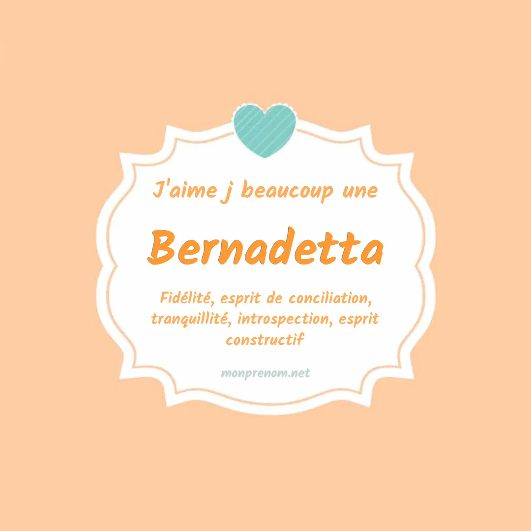 J'aime beaucoup Bernadetta