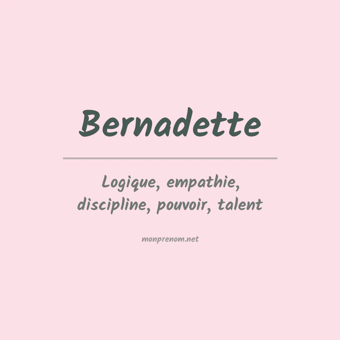 Prénom Bernadette