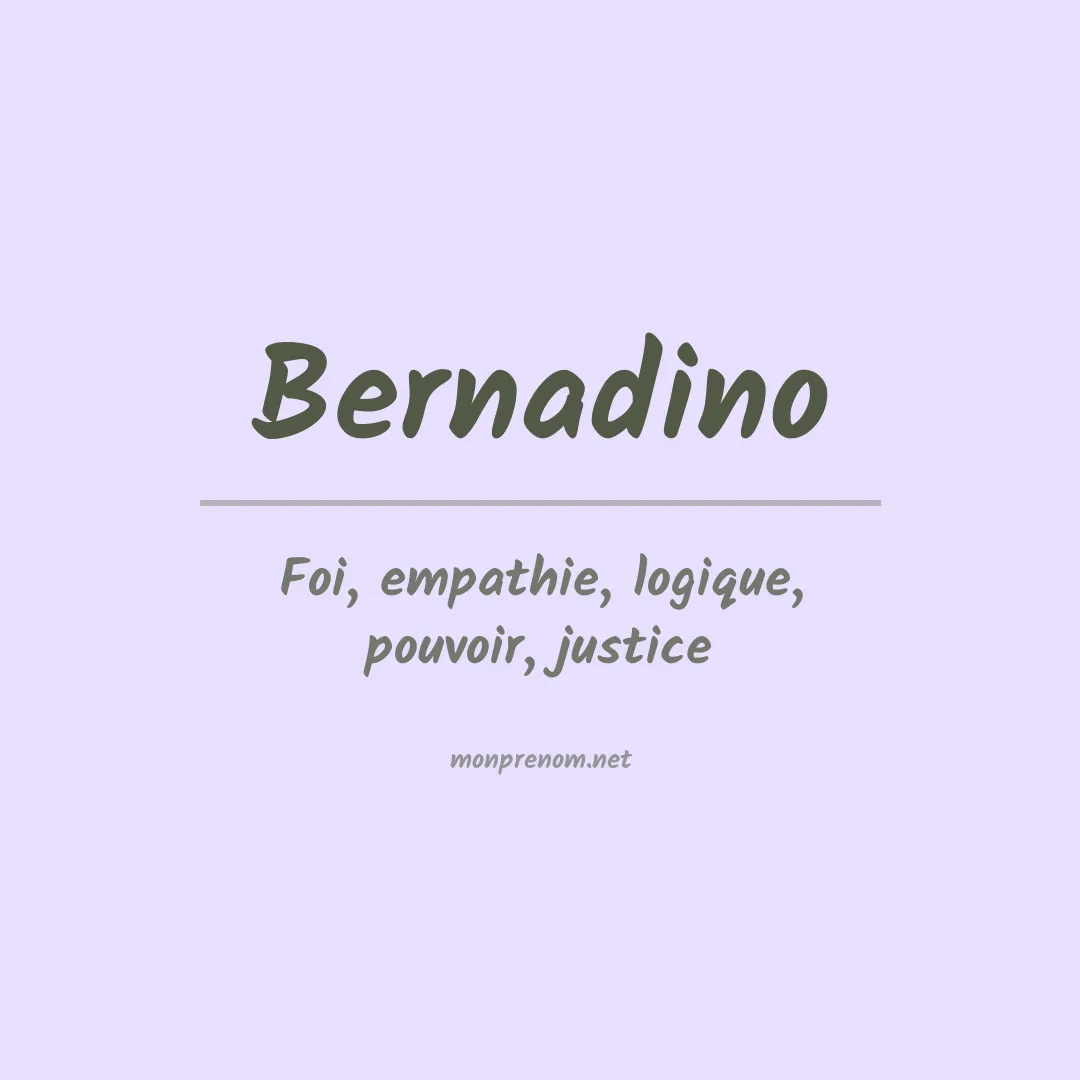 Prénom Bernadino