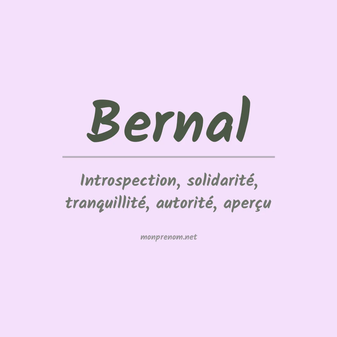 Prénom Bernal