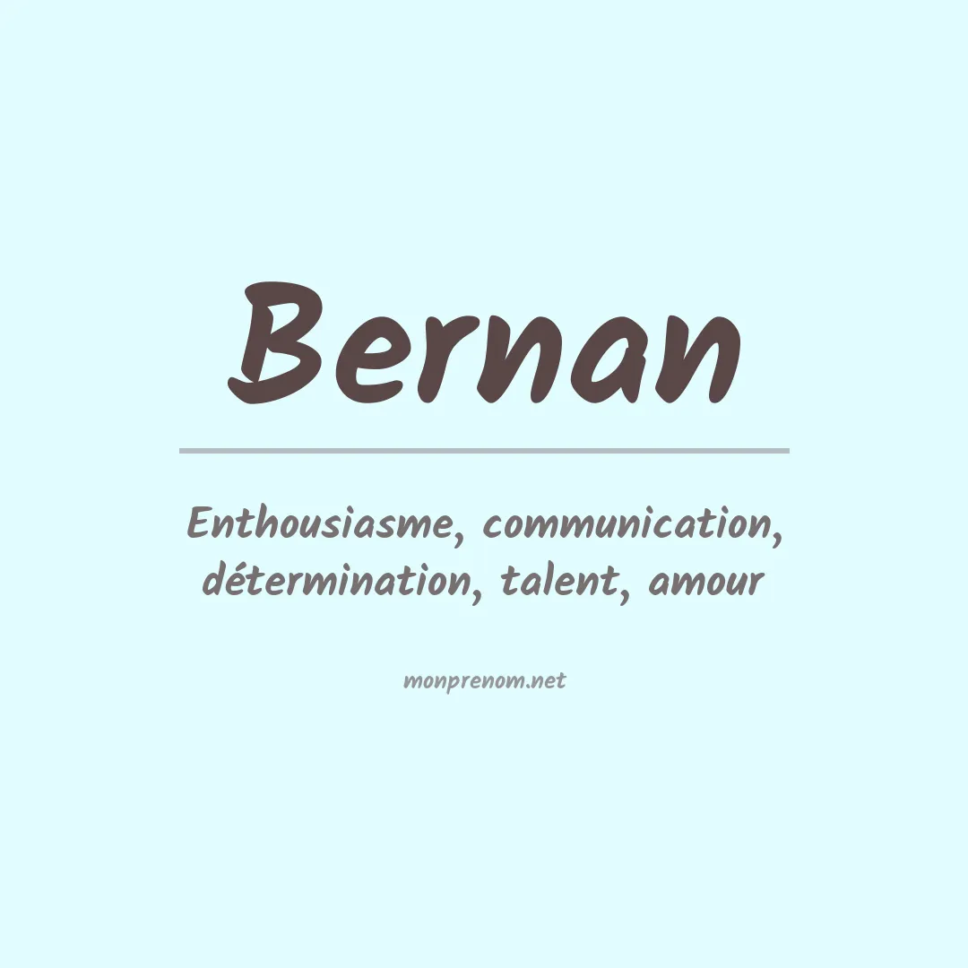 Signification du prénom Bernan