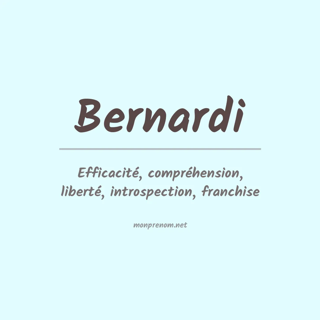 Prénom Bernardi