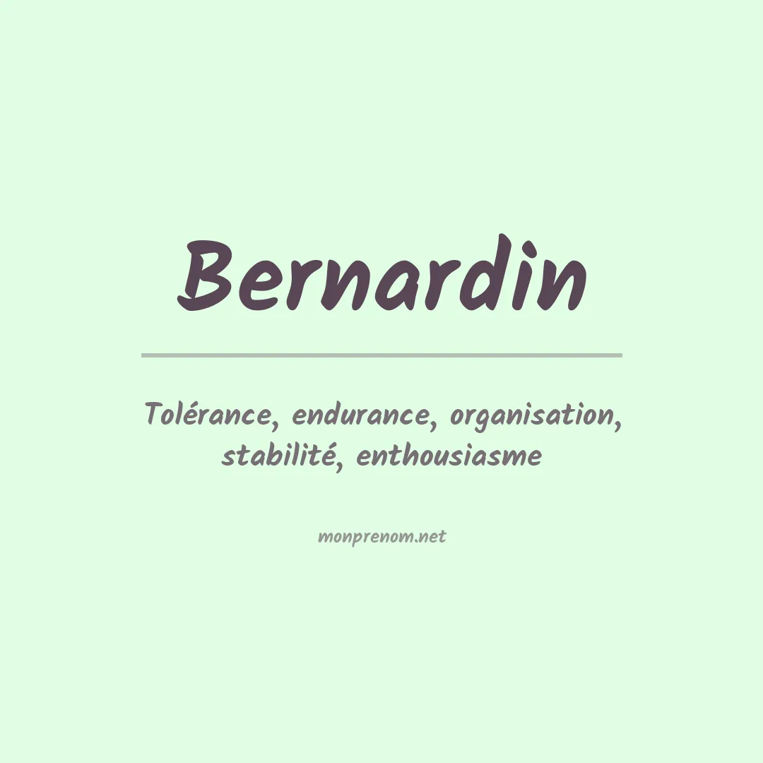 Prénom Bernardin