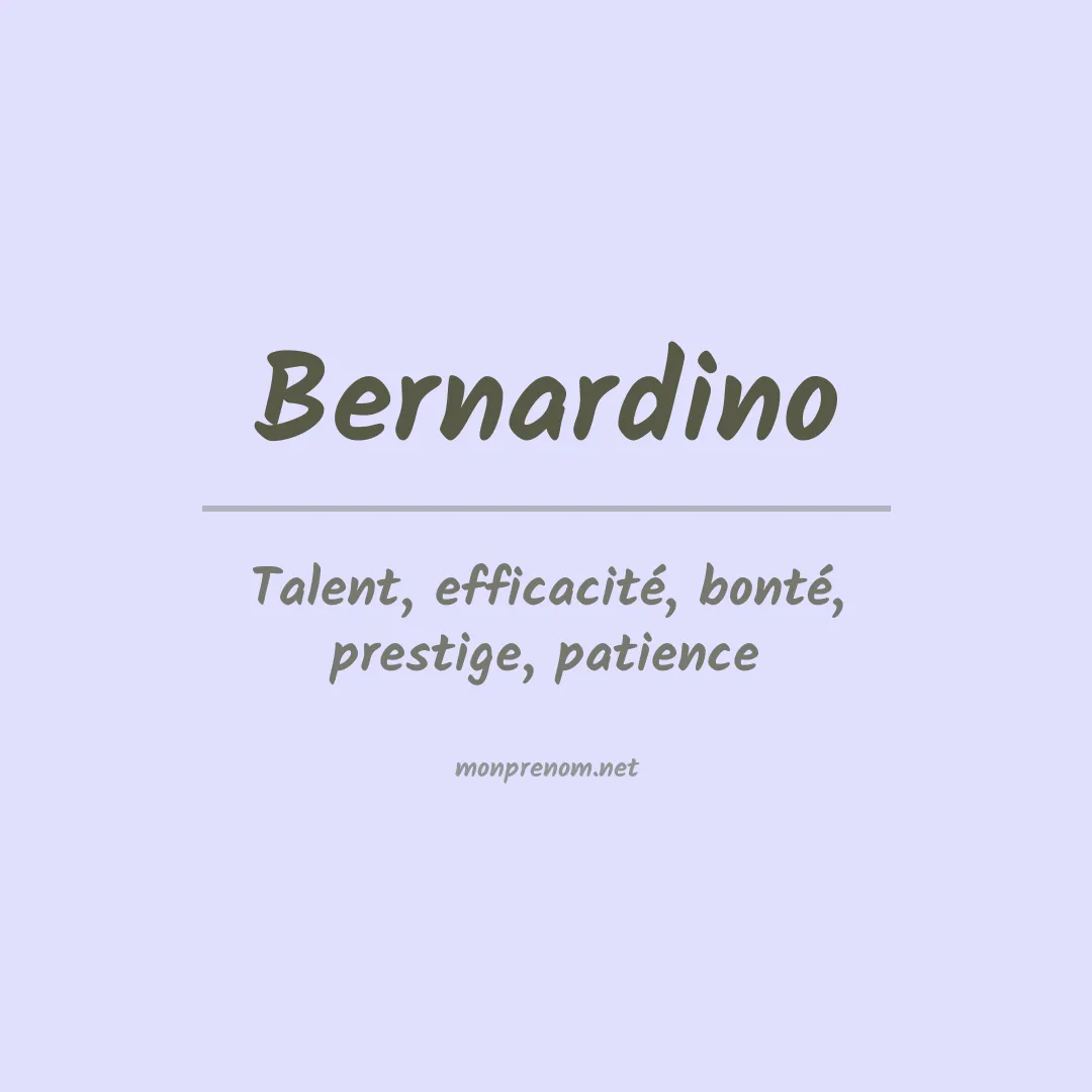Prénom Bernardino