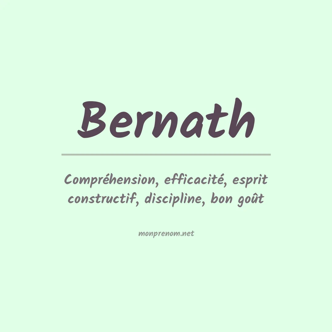 Prénom Bernath