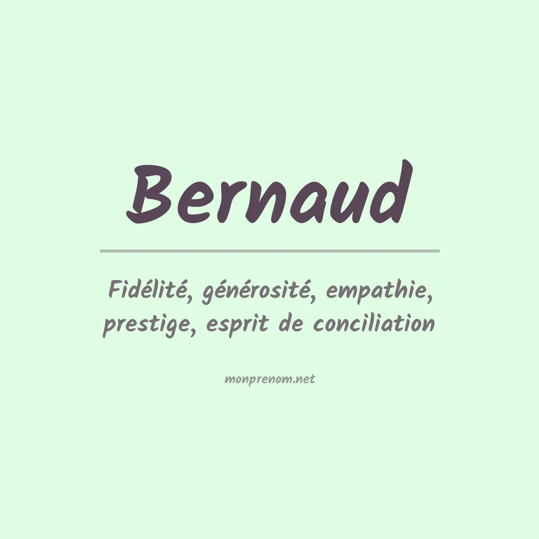 Signification du prénom Bernaud
