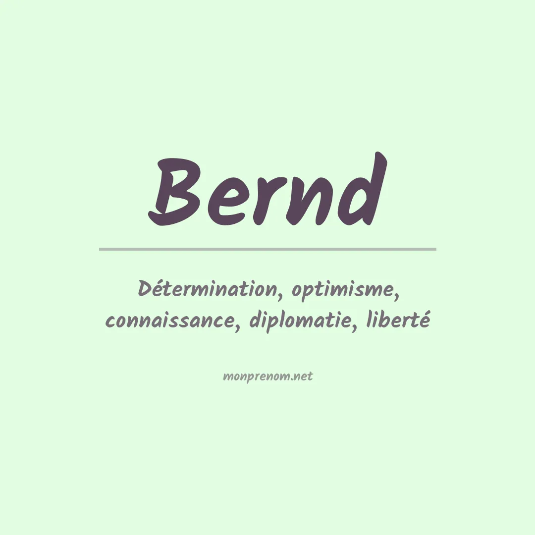 Prénom Bernd