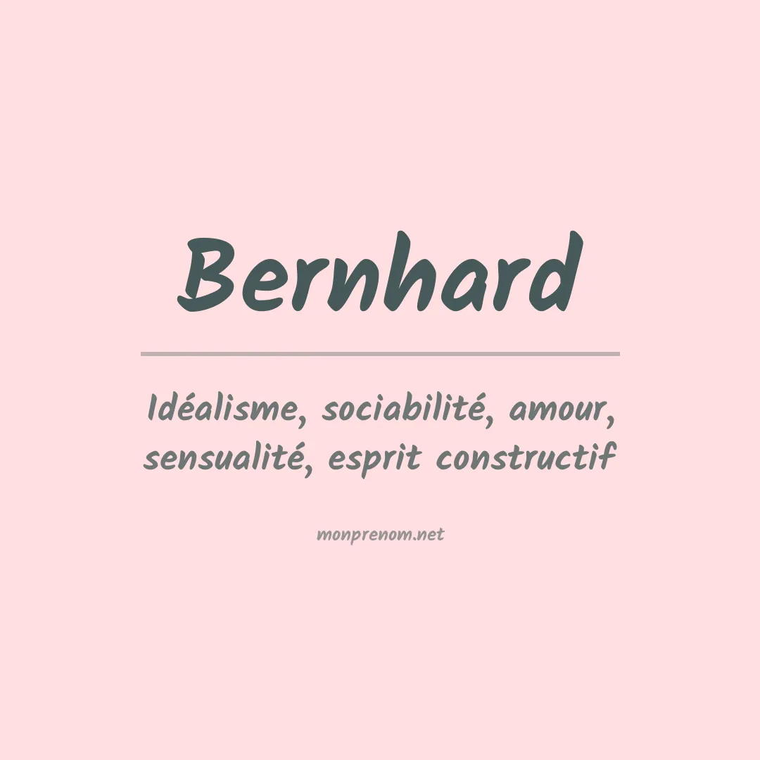 Prénom Bernhard