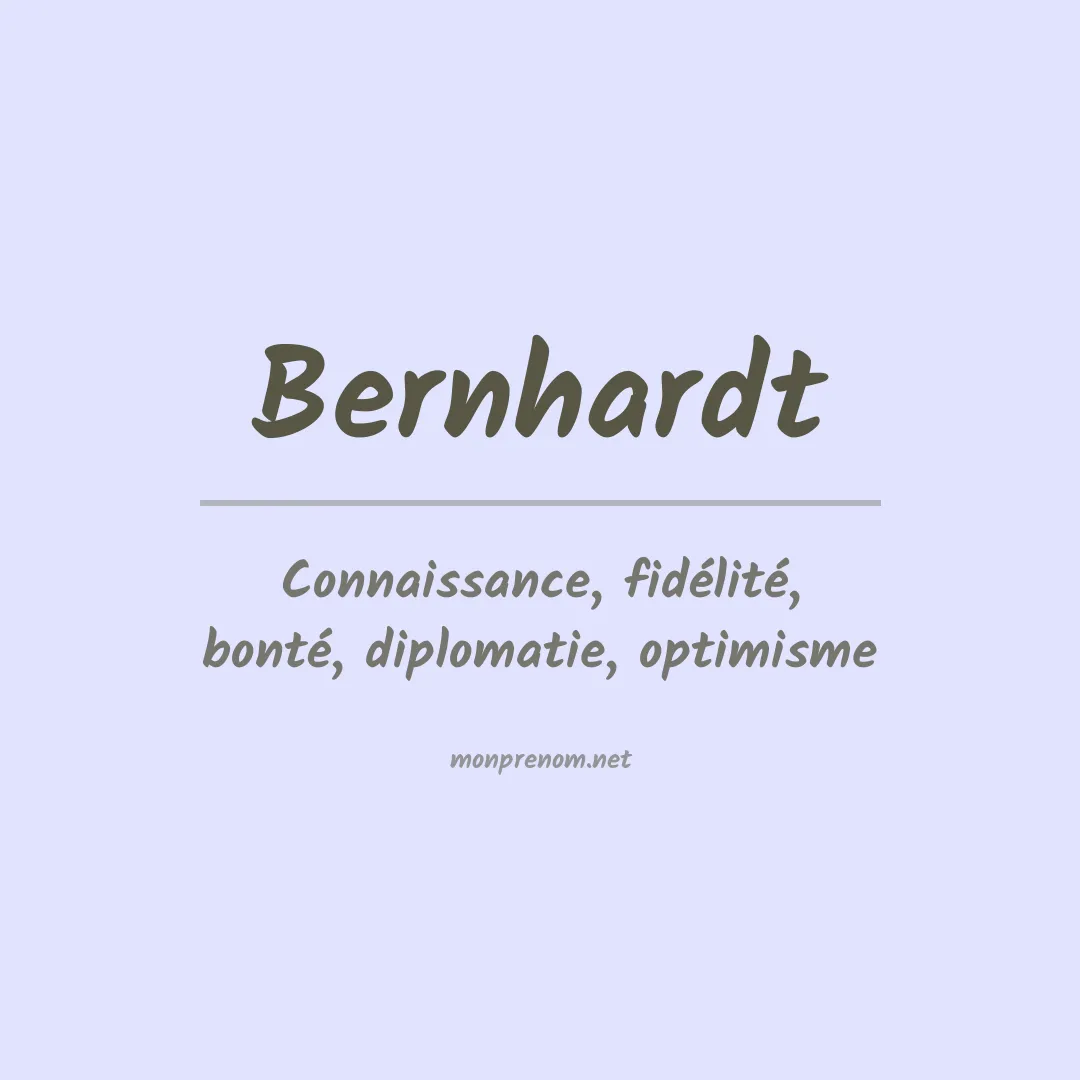Prénom Bernhardt