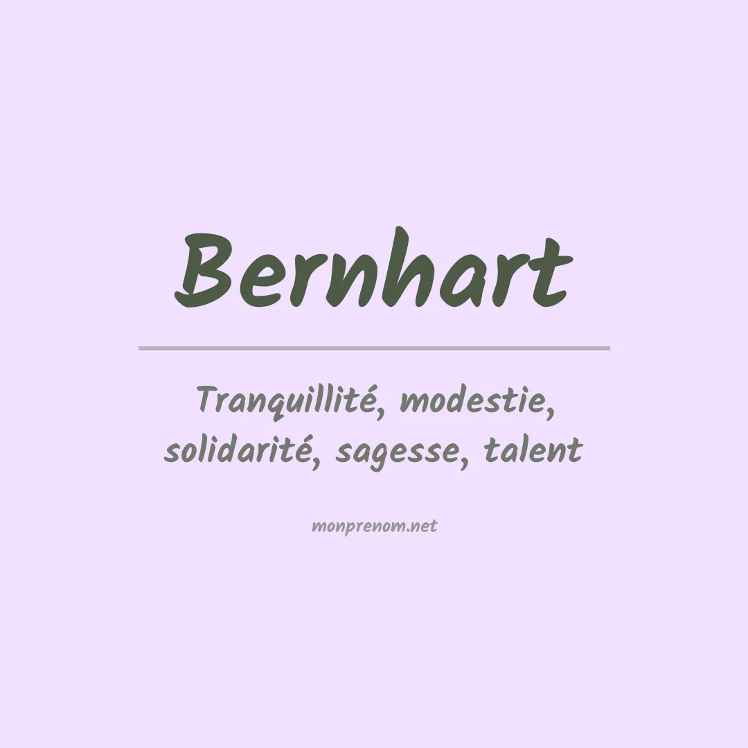 Prénom Bernhart