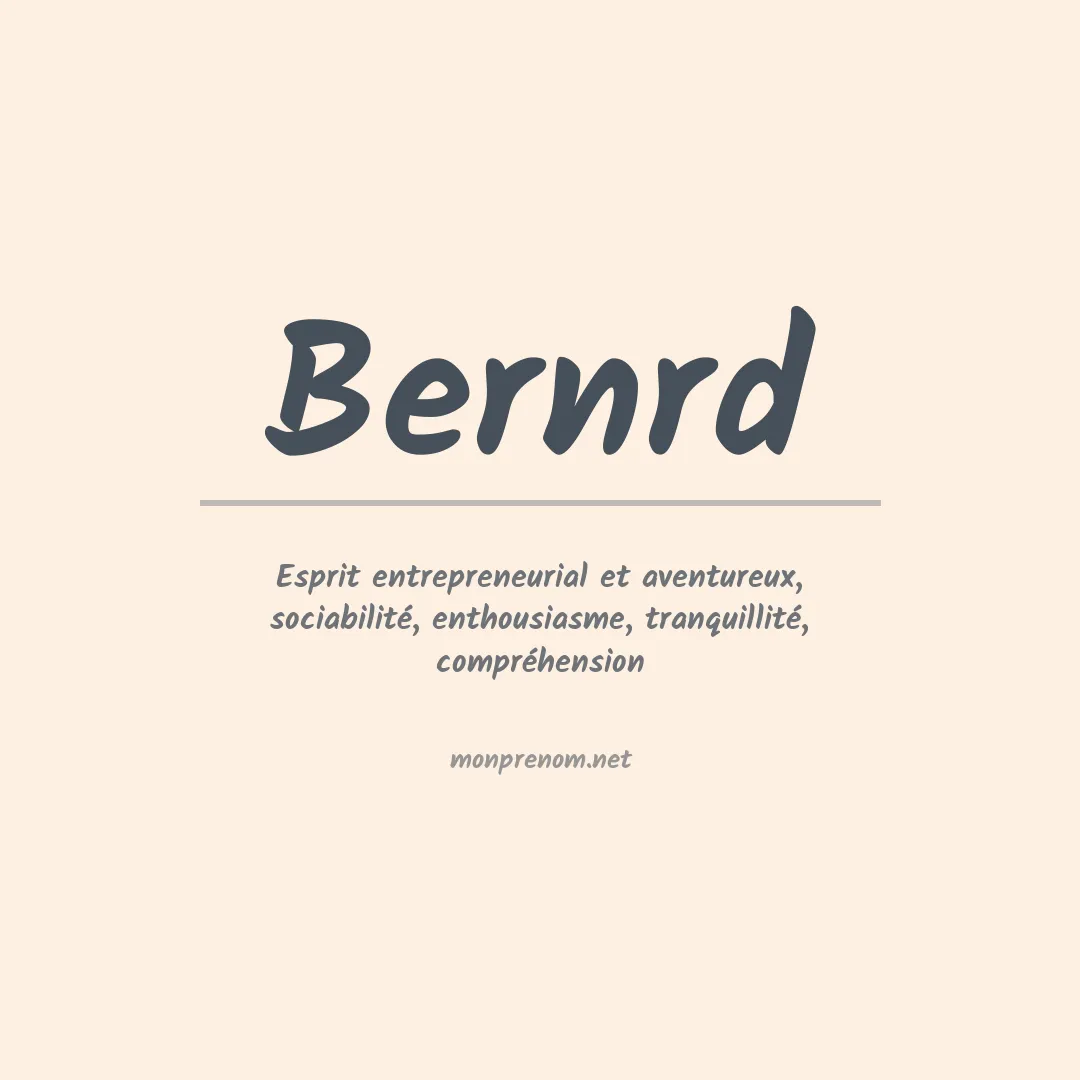Prénom Bernrd