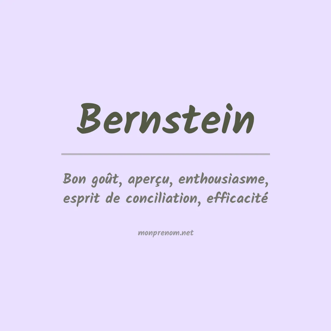 Prénom Bernstein