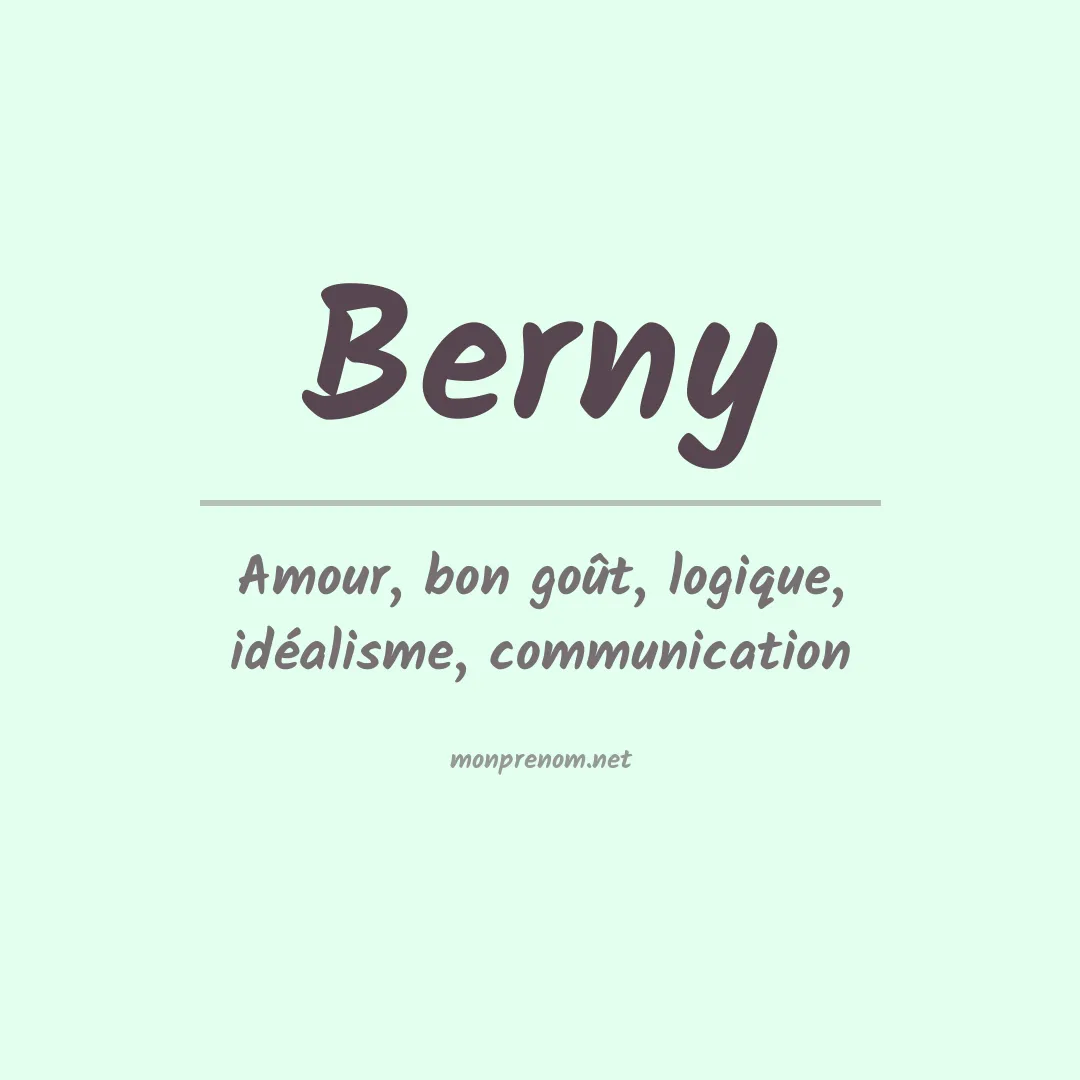 Signification du prénom Berny