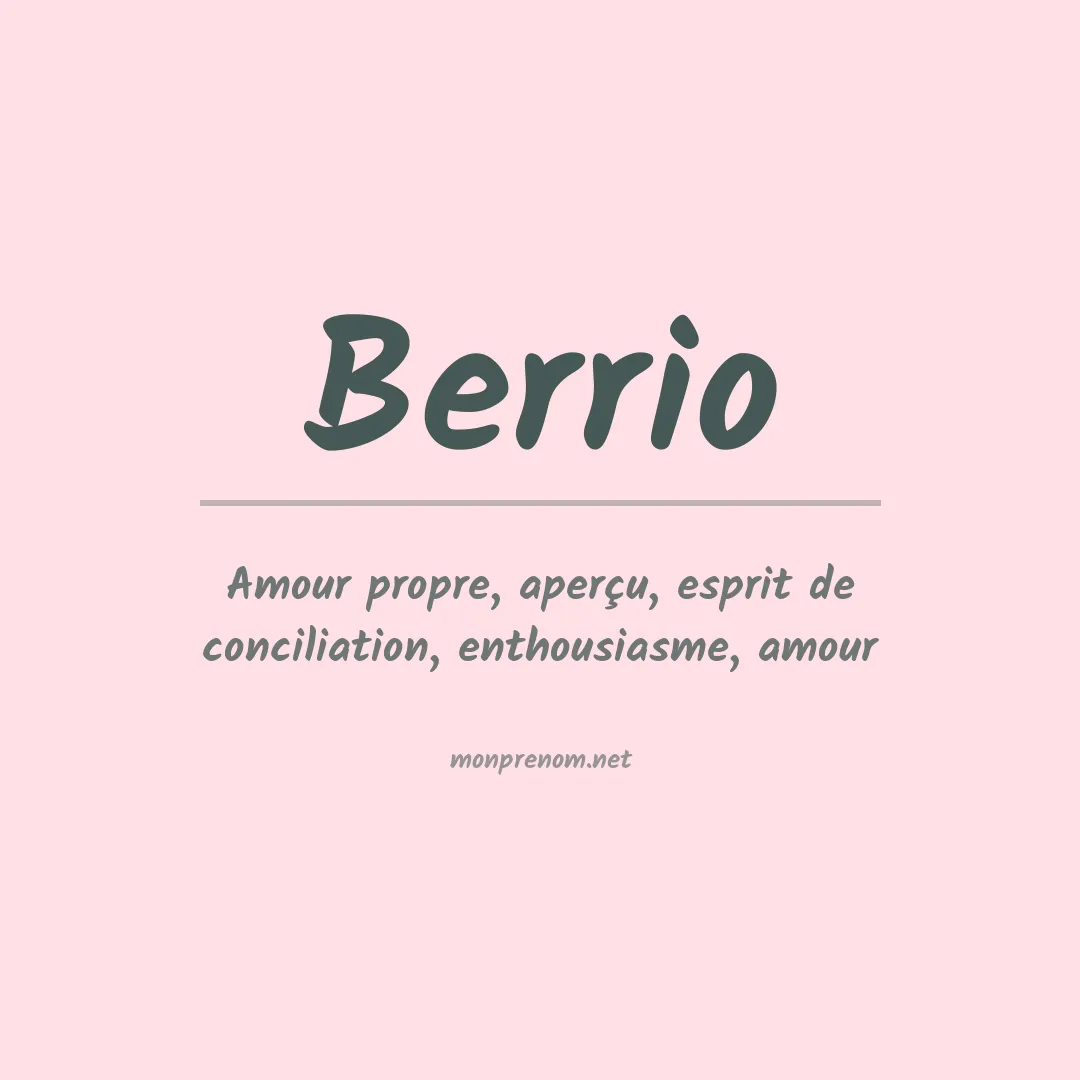 Prénom Berrio