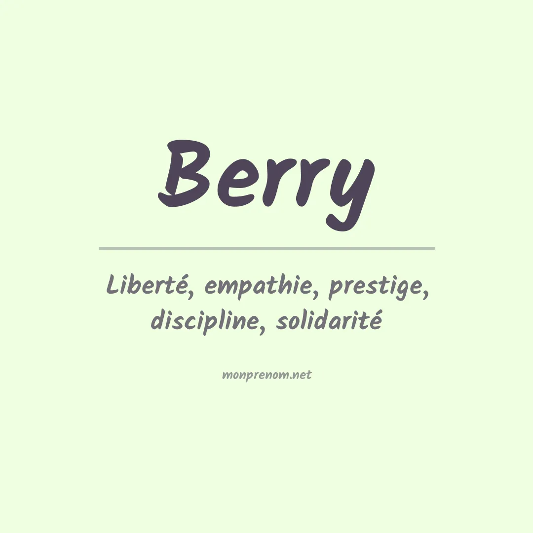 Prénom Berry