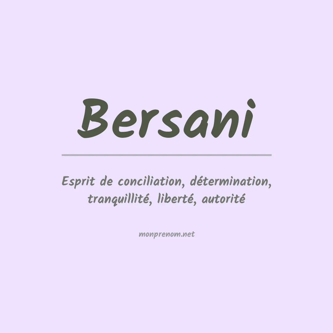 Prénom Bersani