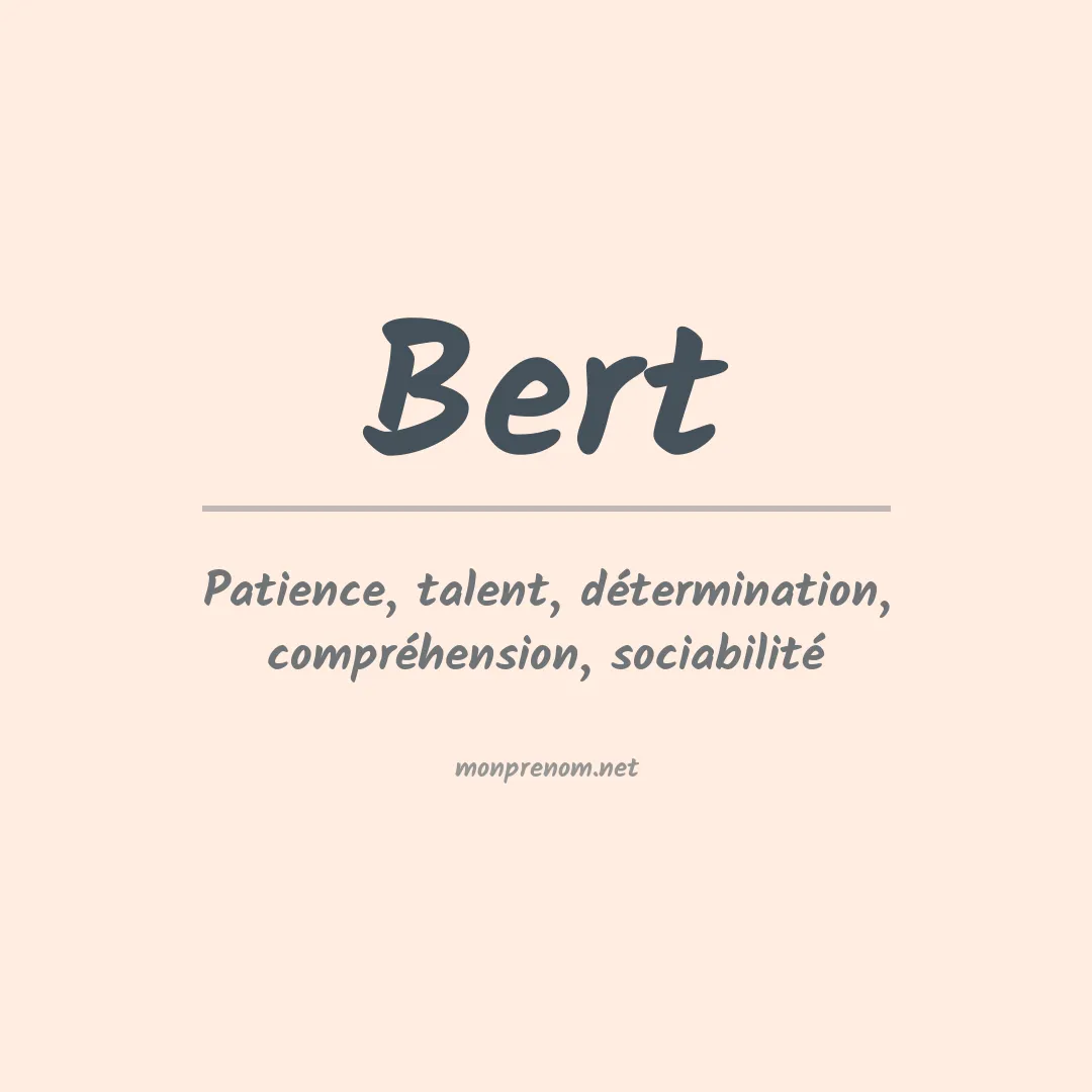 Prénom Bert
