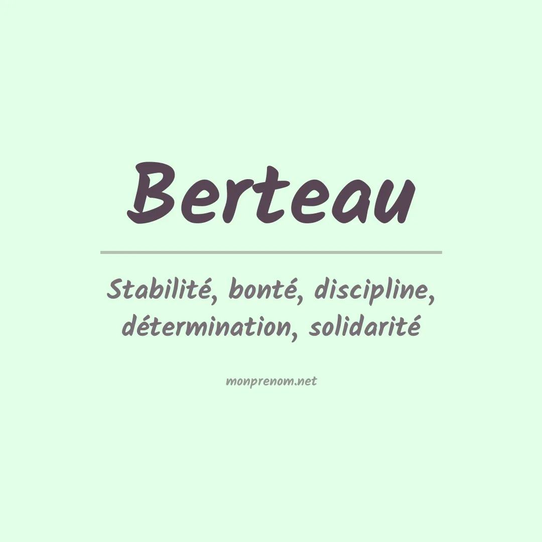 Prénom Berteau