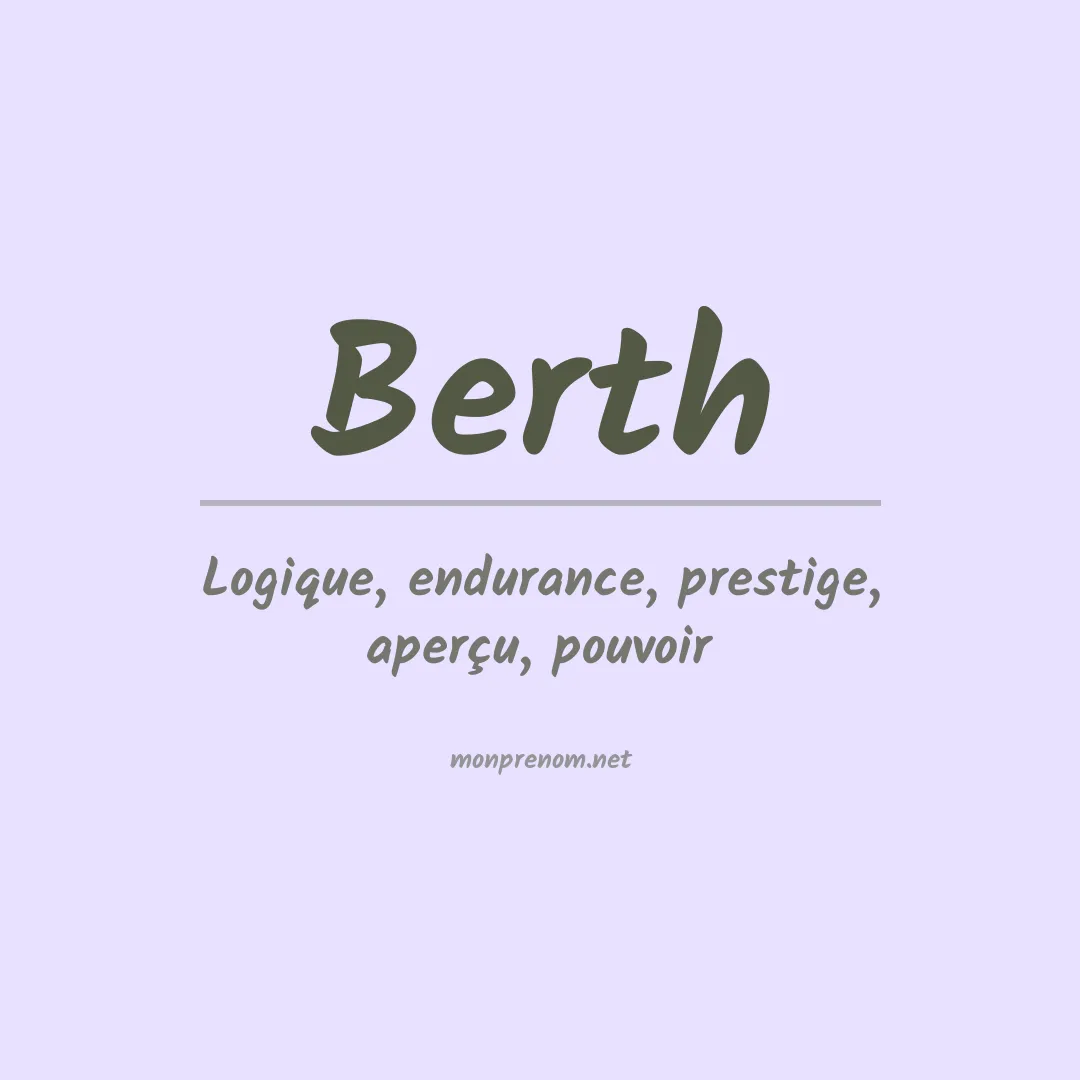 Prénom Berth