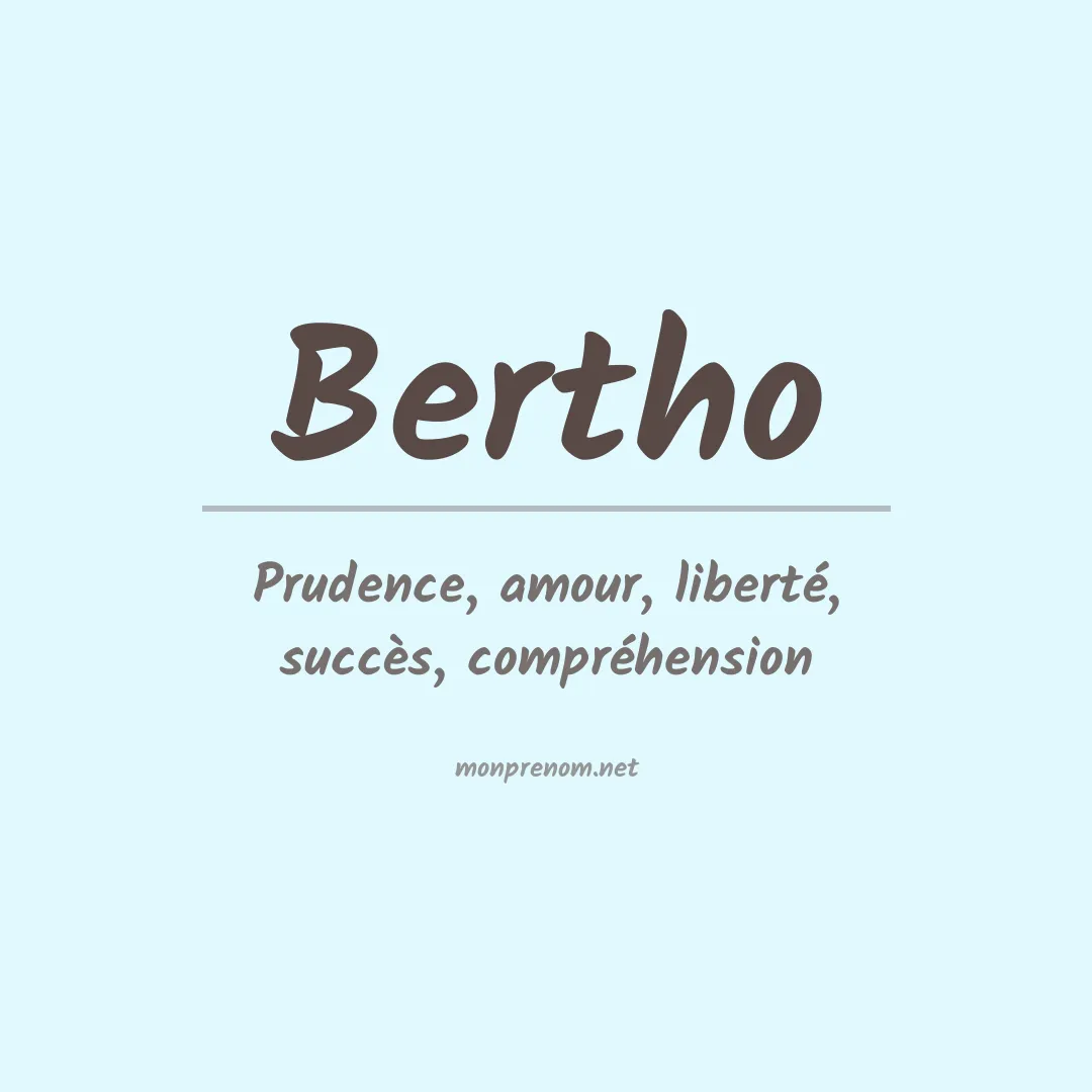 Prénom Bertho