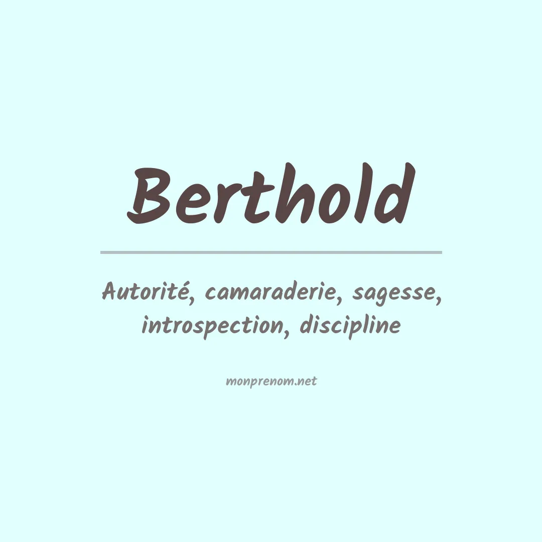 Prénom Berthold