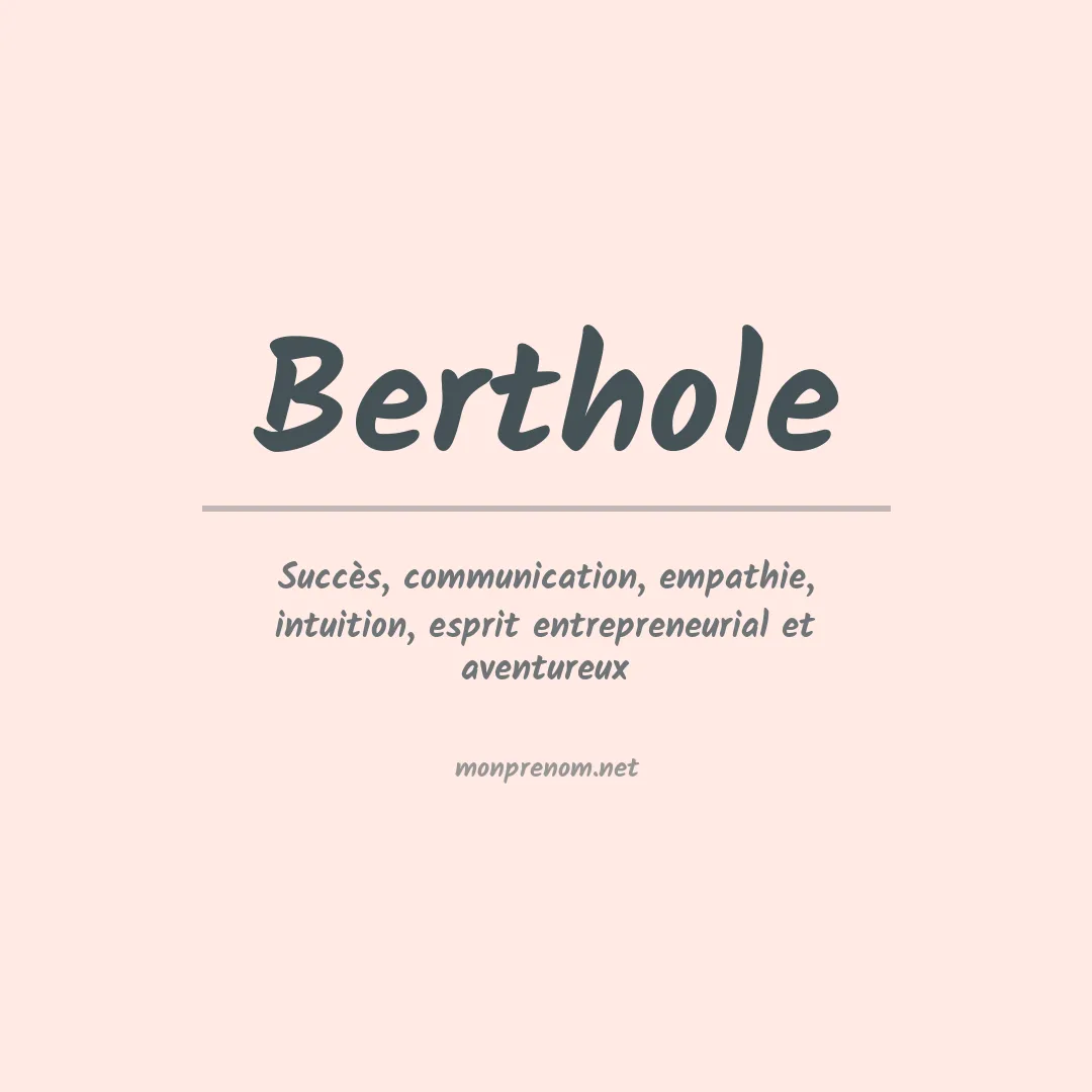 Signification du prénom Berthole
