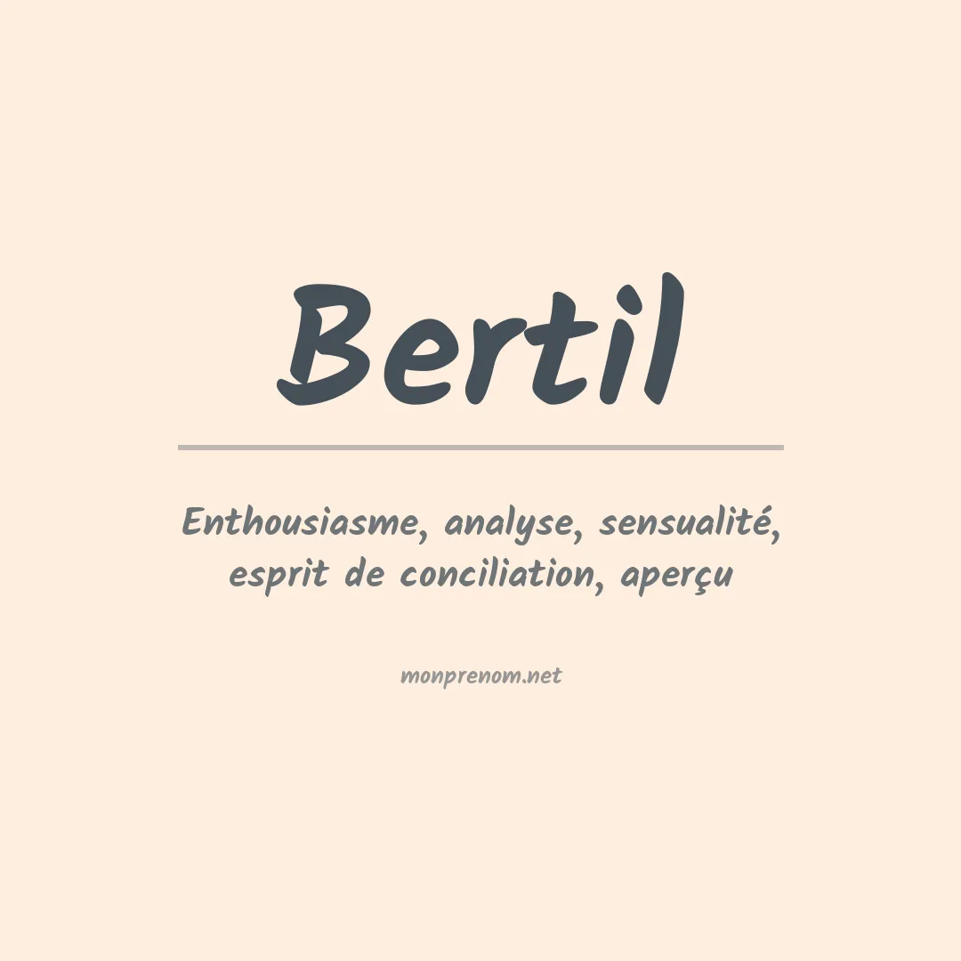 Signification du prénom Bertil