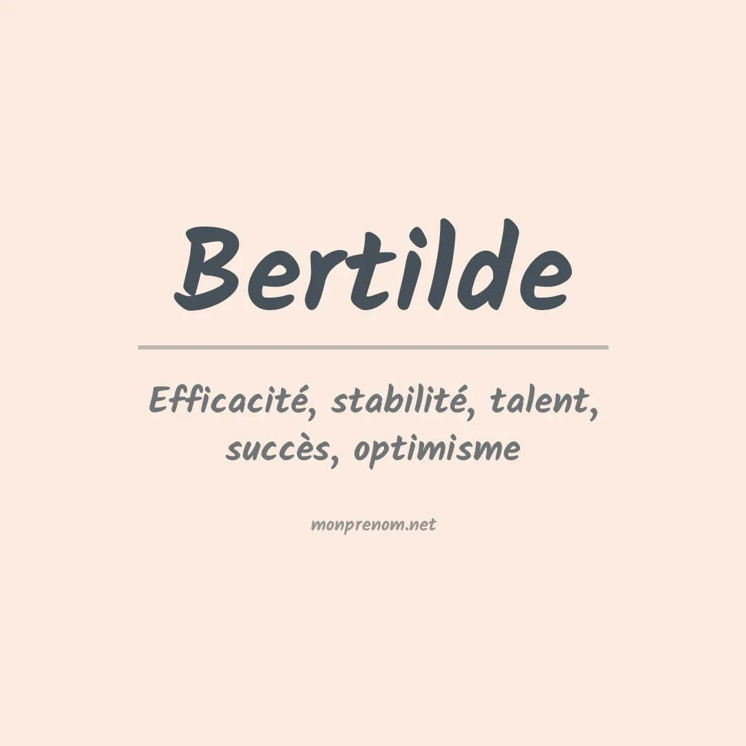 Signification du prénom Bertilde