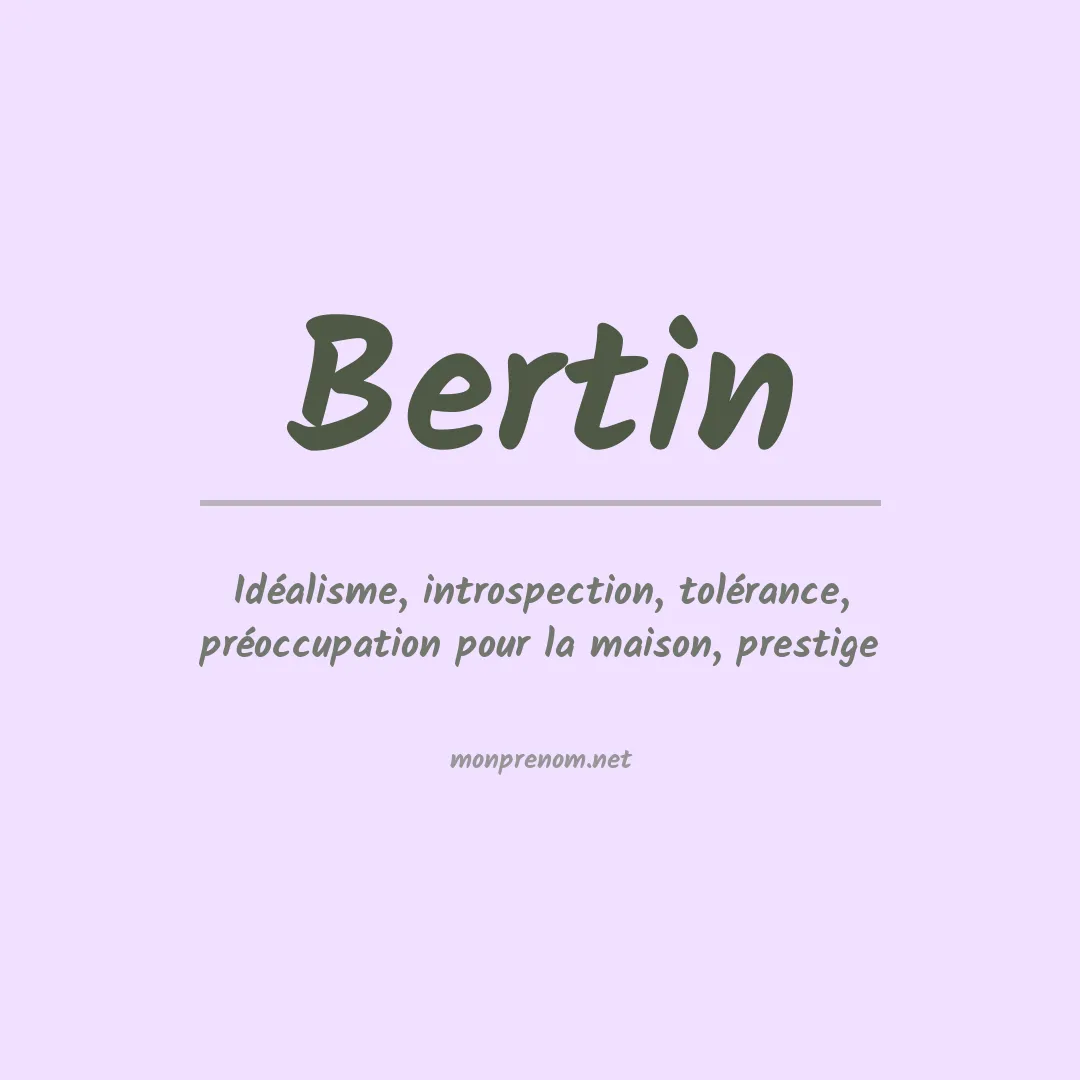 Prénom Bertin