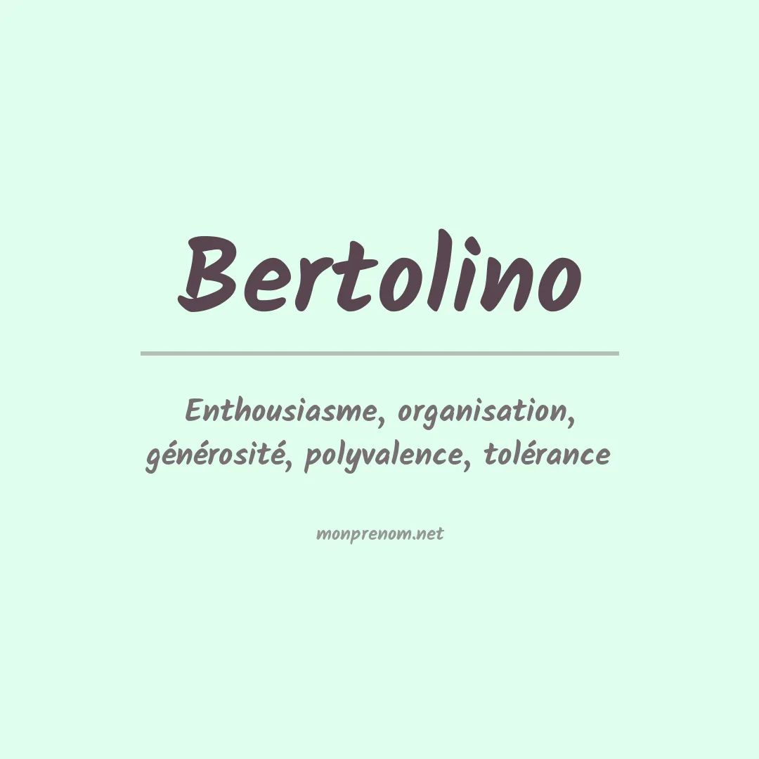 Prénom Bertolino