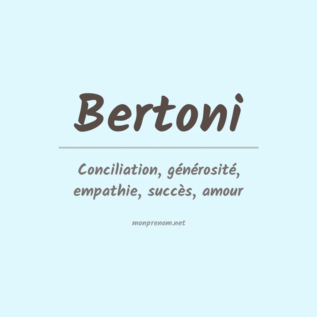 Prénom Bertoni