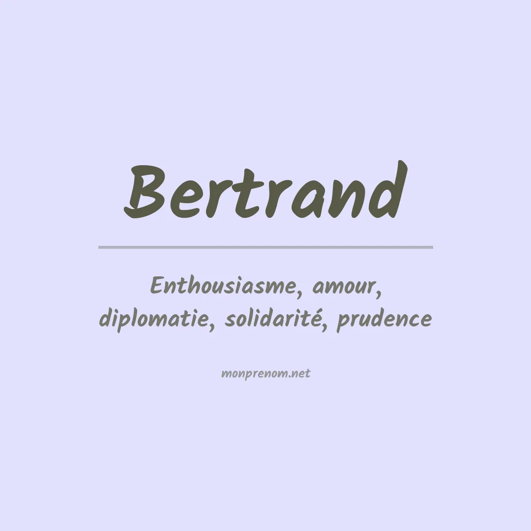 Prénom Bertrand