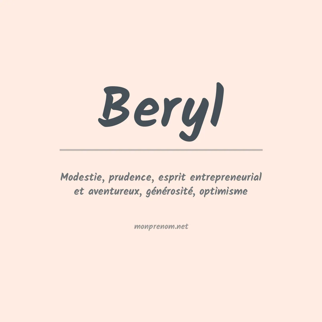 Prénom Beryl