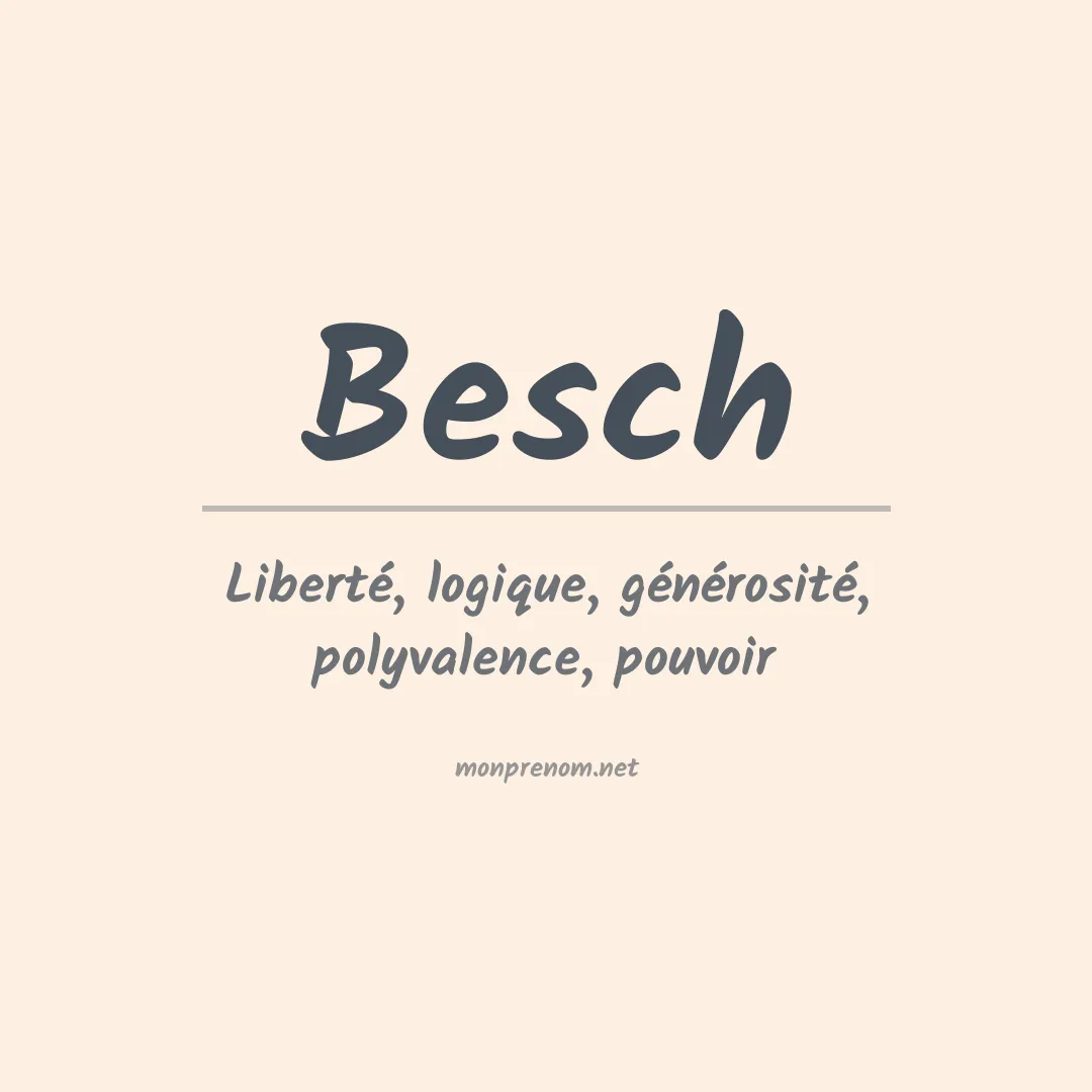Prénom Besch
