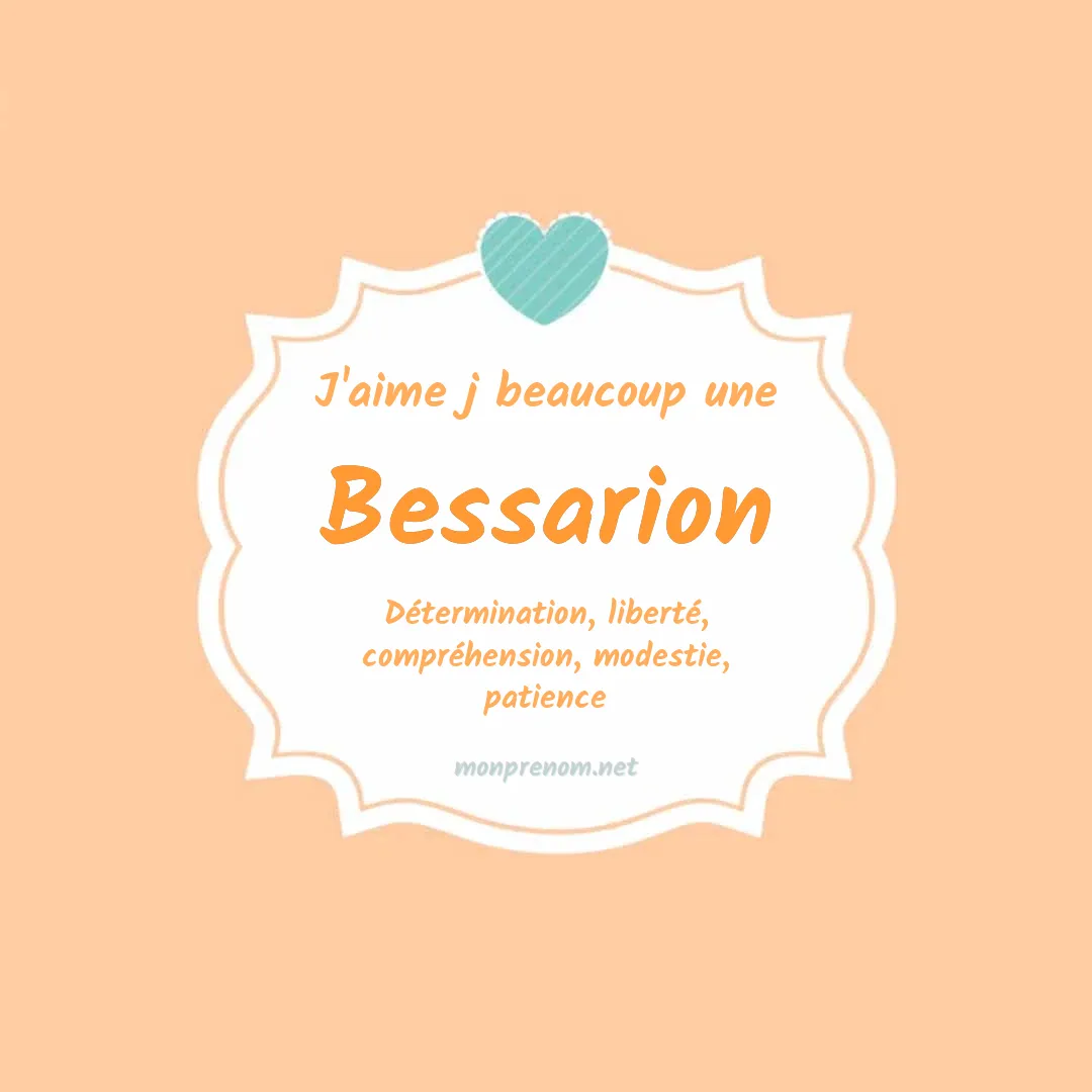 J'aime beaucoup Bessarion