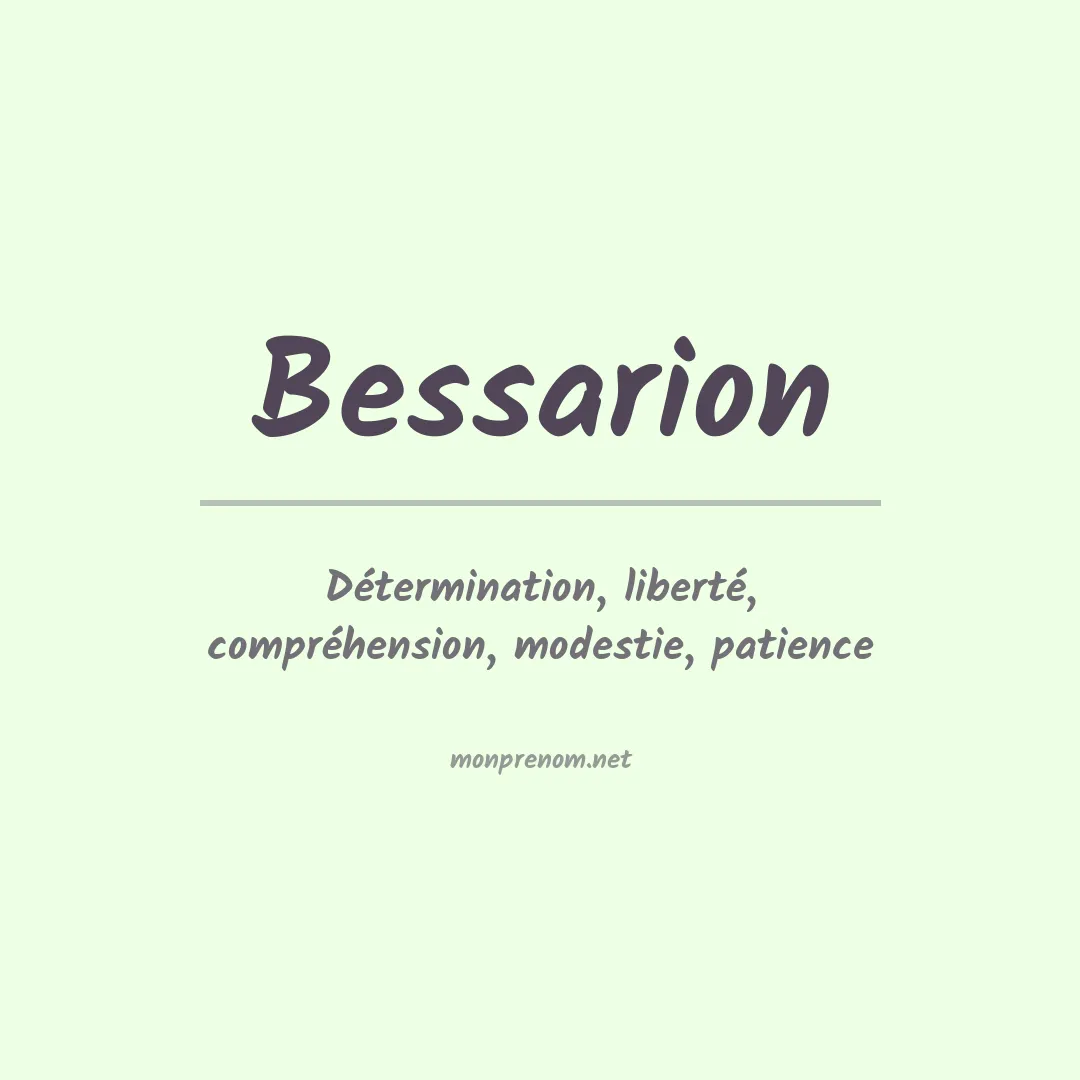 Signification du prénom Bessarion