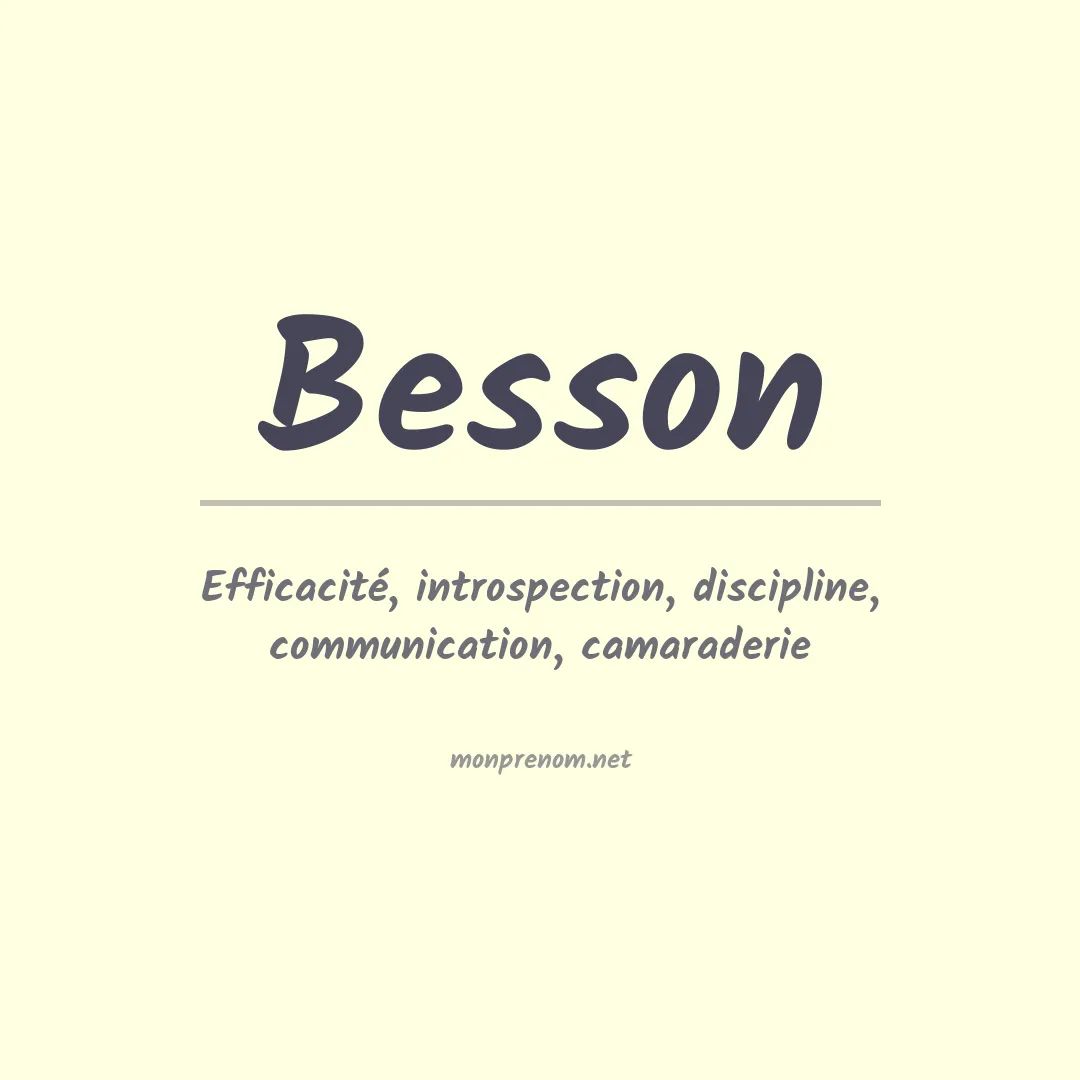 Prénom Besson