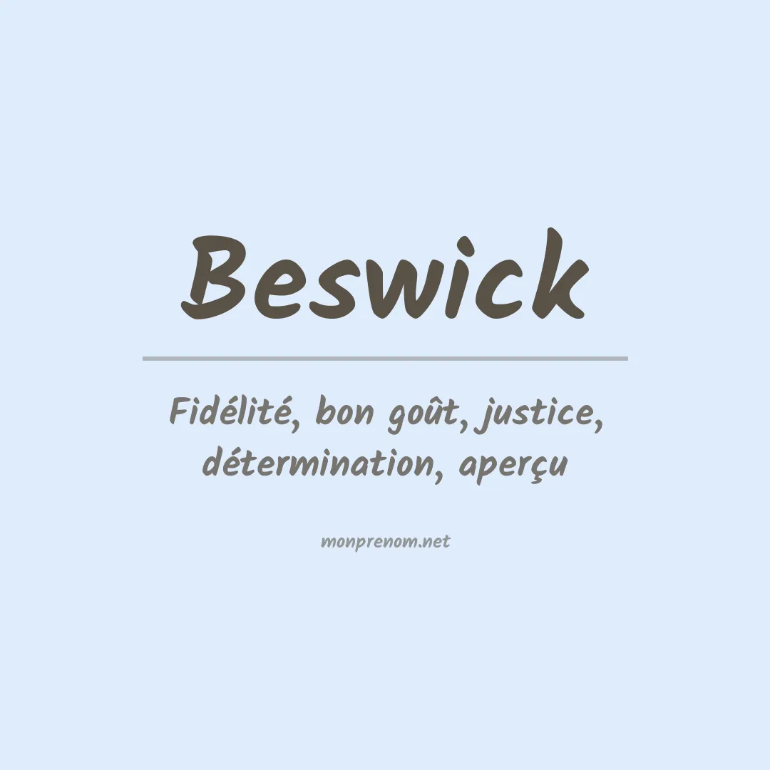 Prénom Beswick
