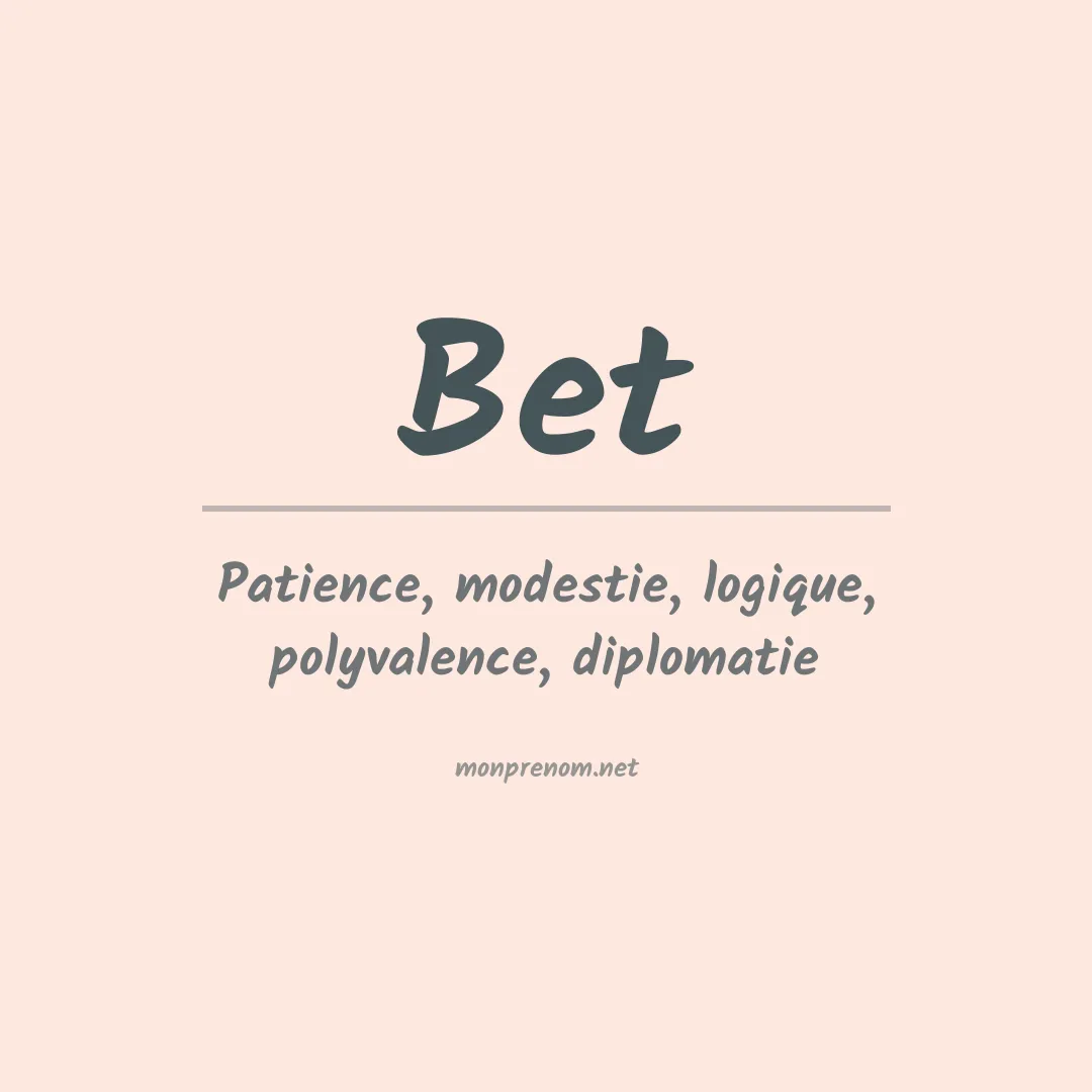 Prénom Bet