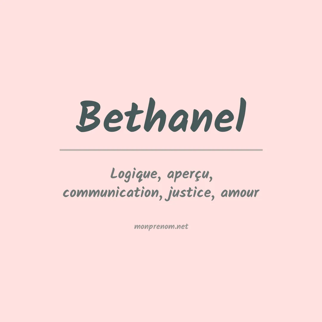Signification du prénom Bethanel